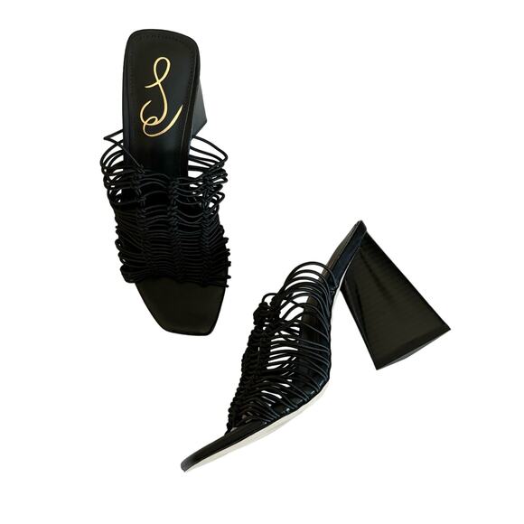 Sam Edelman Women's Laurette Black Ultra Strappy Block Heel Sandals Size 6 - Picture 1 of 7